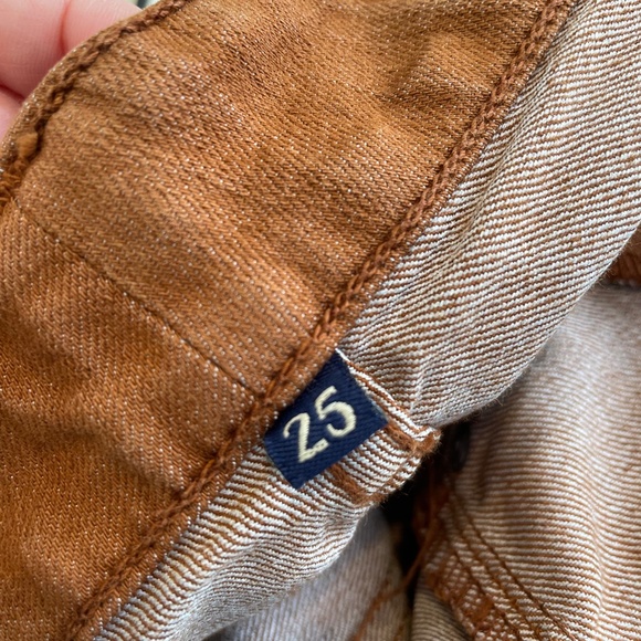 Skinny High Waist Carmar Jeans Brown Tan Copper - Picture 4 of 9